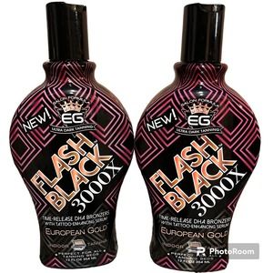 Set of 2 European Gold‎ Indoor Tanning Flash Back 3000X
